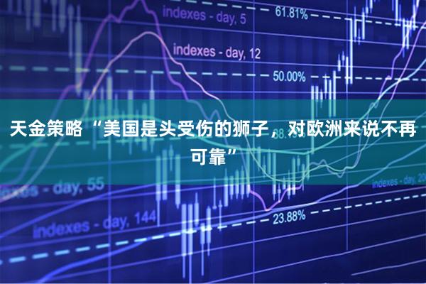 天金策略 “美国是头受伤的狮子，对欧洲来说不再可靠”