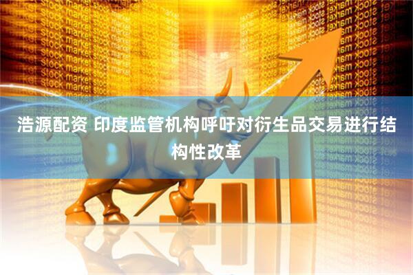 浩源配资 印度监管机构呼吁对衍生品交易进行结构性改革