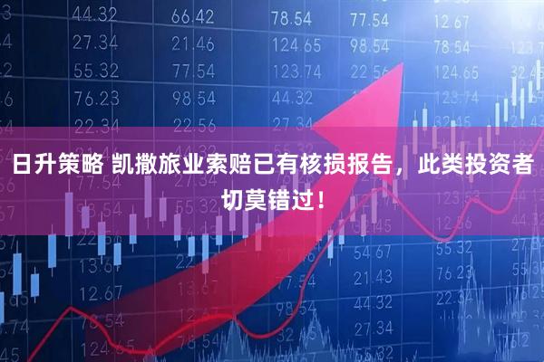 日升策略 凯撒旅业索赔已有核损报告，此类投资者切莫错过！